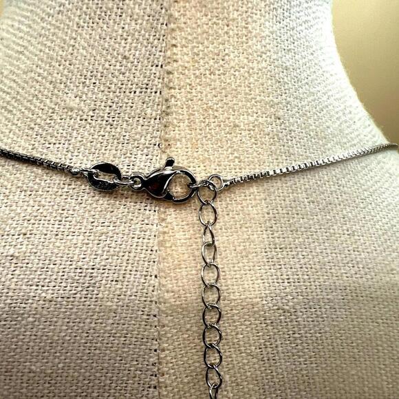 Elegant Purple Amethyst Stone & Blue Opal Pendant Necklace - Picture 8 of 9